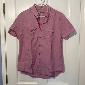 Express Fitted Short Sleeve Button Down